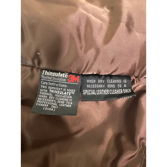 Wilsons Leather Adventure Bound Chocolate Brown Bomber Coat Jacket Size Medium - Picture 8 of 8